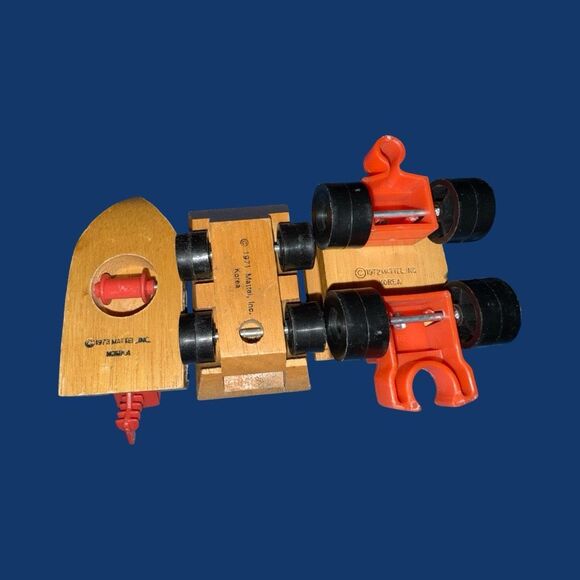 1972 Mattel Wooden Putt Putt Train Engine Cars Boats Construction Vehicles - Picture 11 of 14